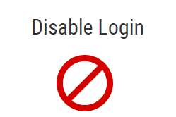 Disable Login