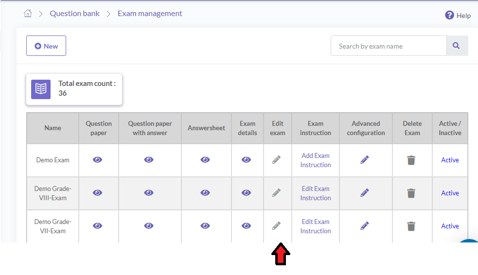 Edit Online Exam