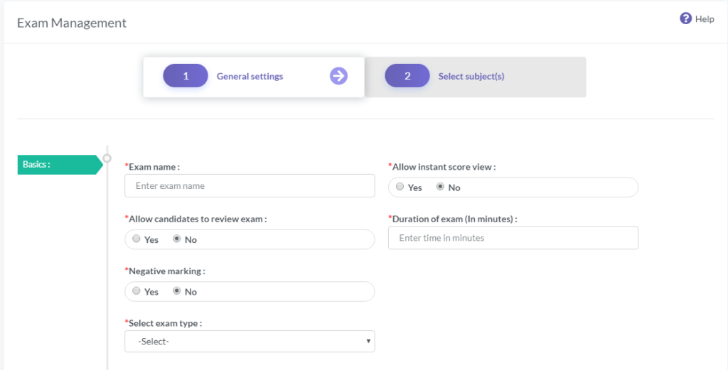 Online Exam Creation Steps