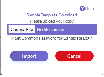 Import Candidates for online exam