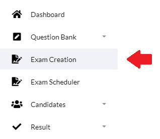 Online Exam Creation wizard