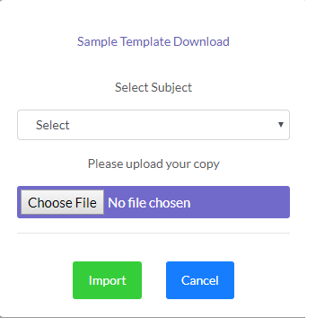 Questions Import Wizard