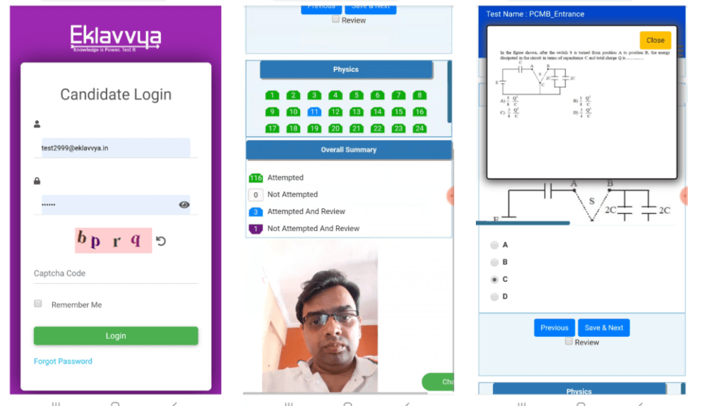 Online Exam Mobile View