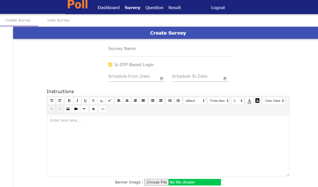 Survey Creation Step1