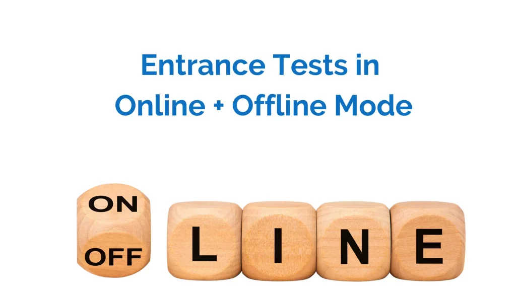 Center based online exam and online entrance test