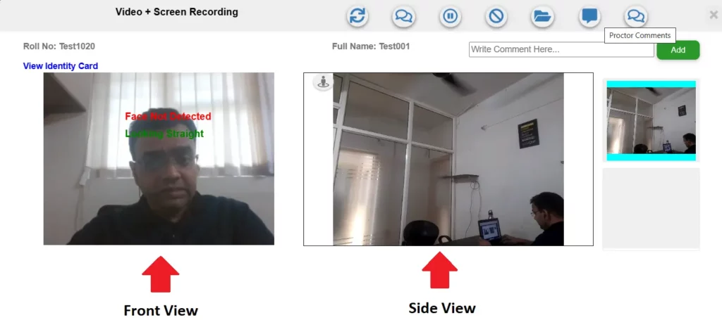 360 degree proctoring view
