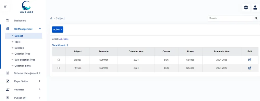 Subject Management