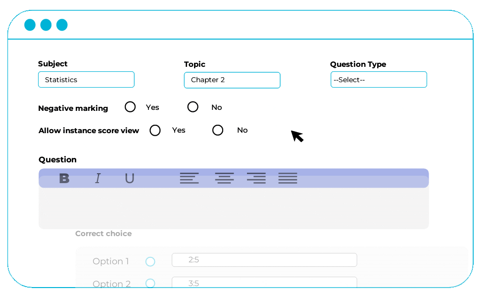 ease to configure marking scheme