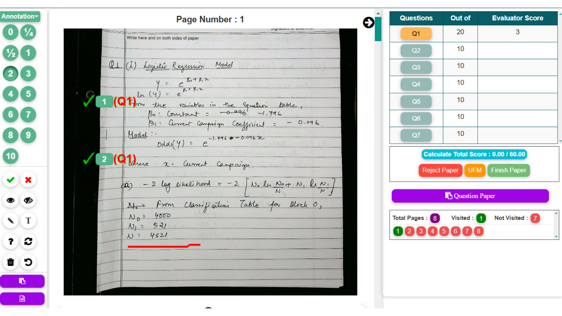 Onscreen Marking System